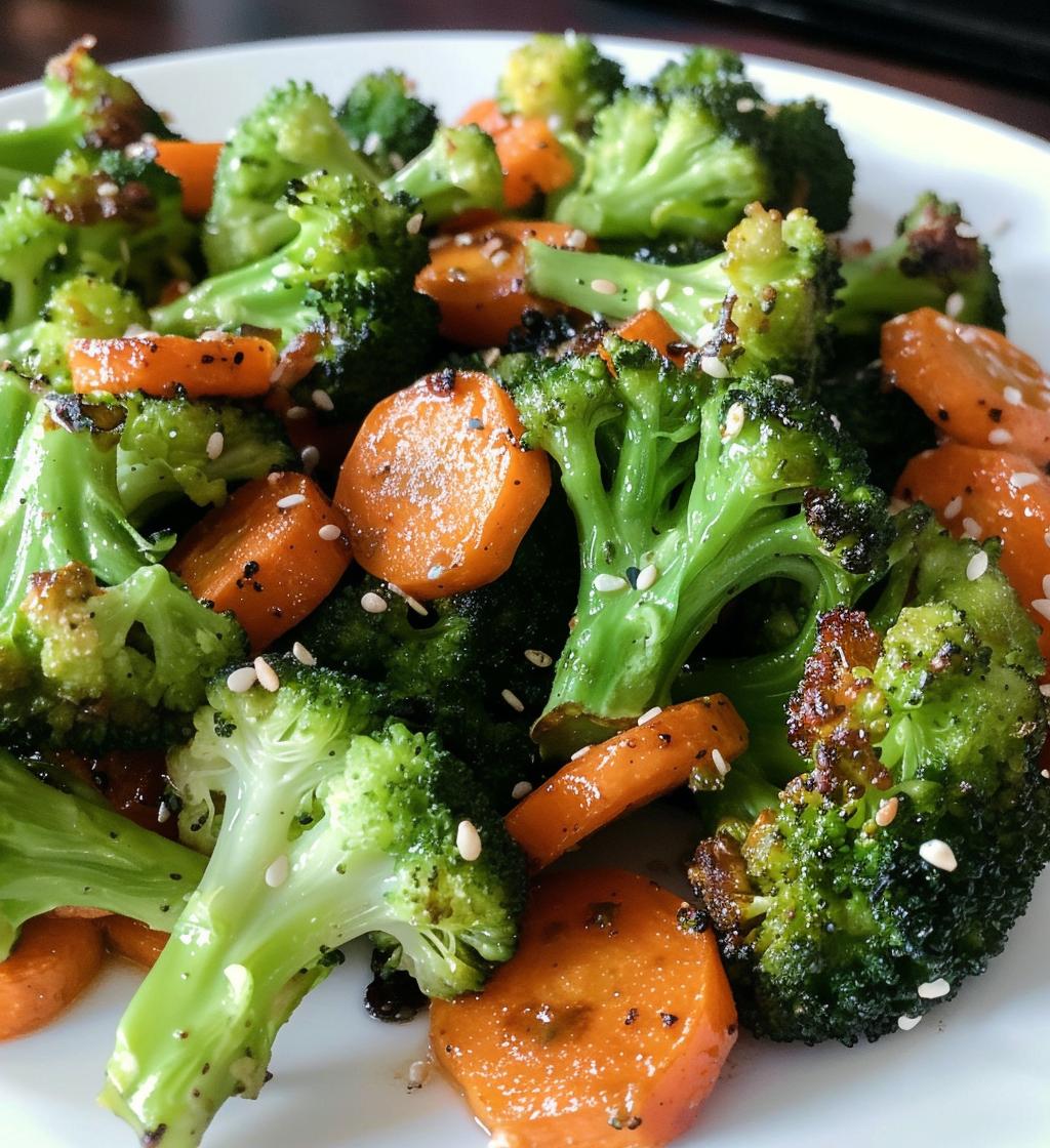 Asian Roasted Broccoli and Carrots - detail 1