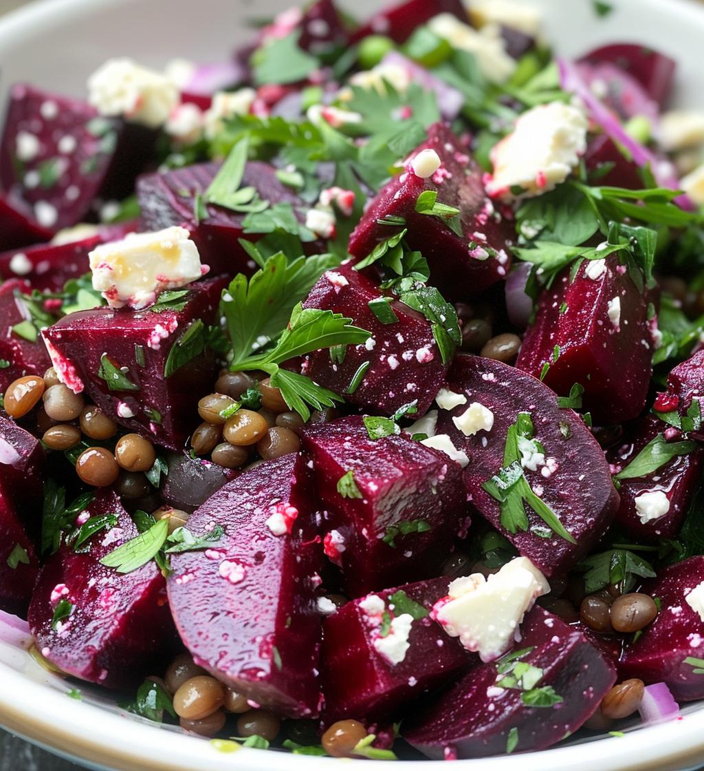 Beet Lentil Salad - detail 1