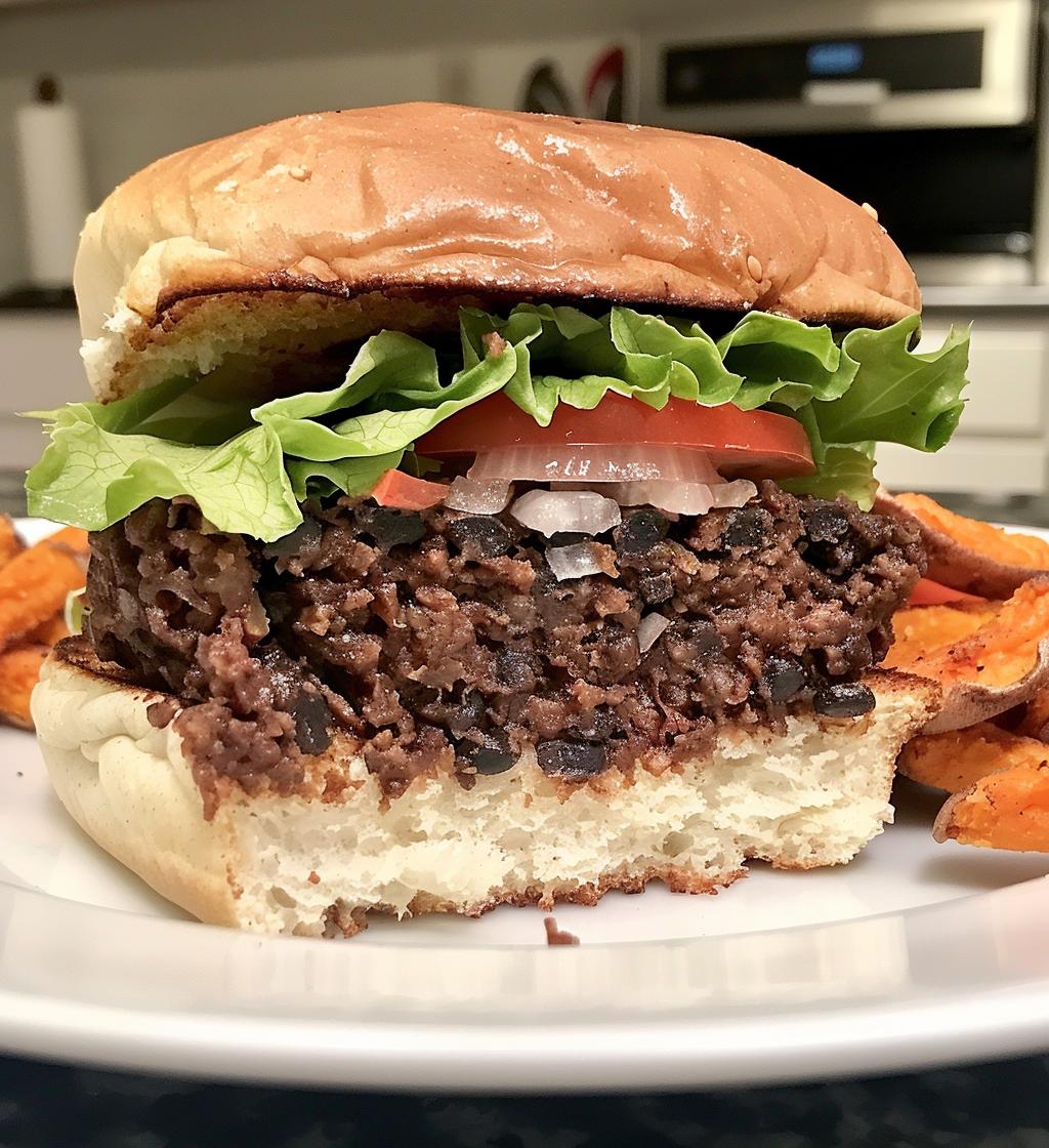 Black Bean Burger - detail 1