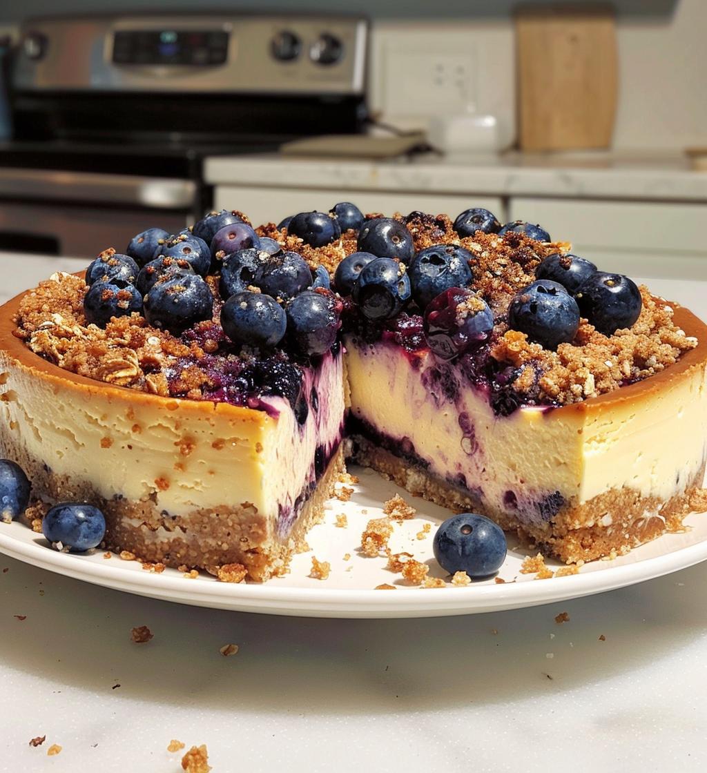 Blueberry Crumble Cheesecake - detail 1