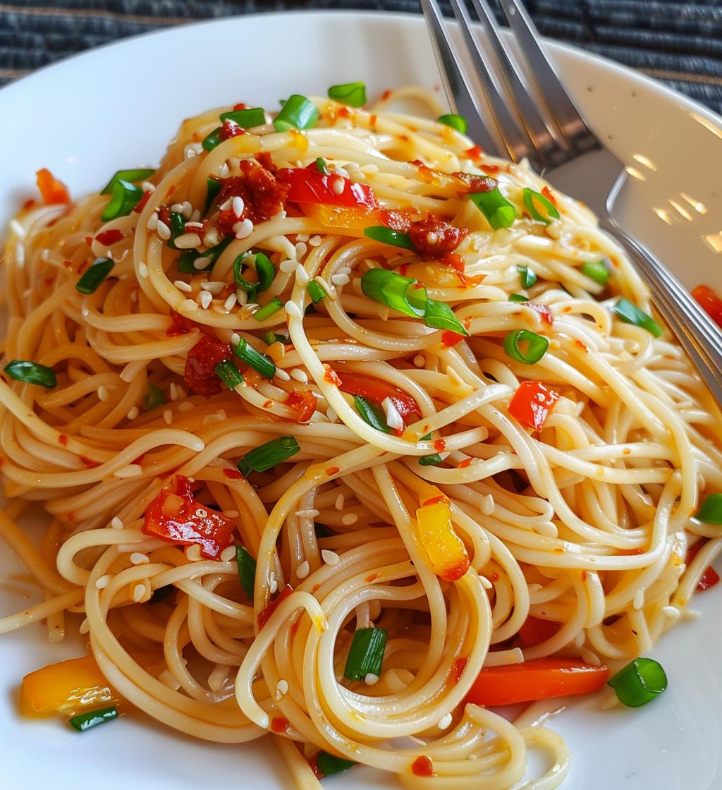 Chili Garlic Noodles - detail 1