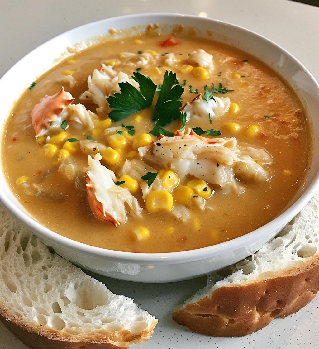 Crab and Corn Chowder - detail 1