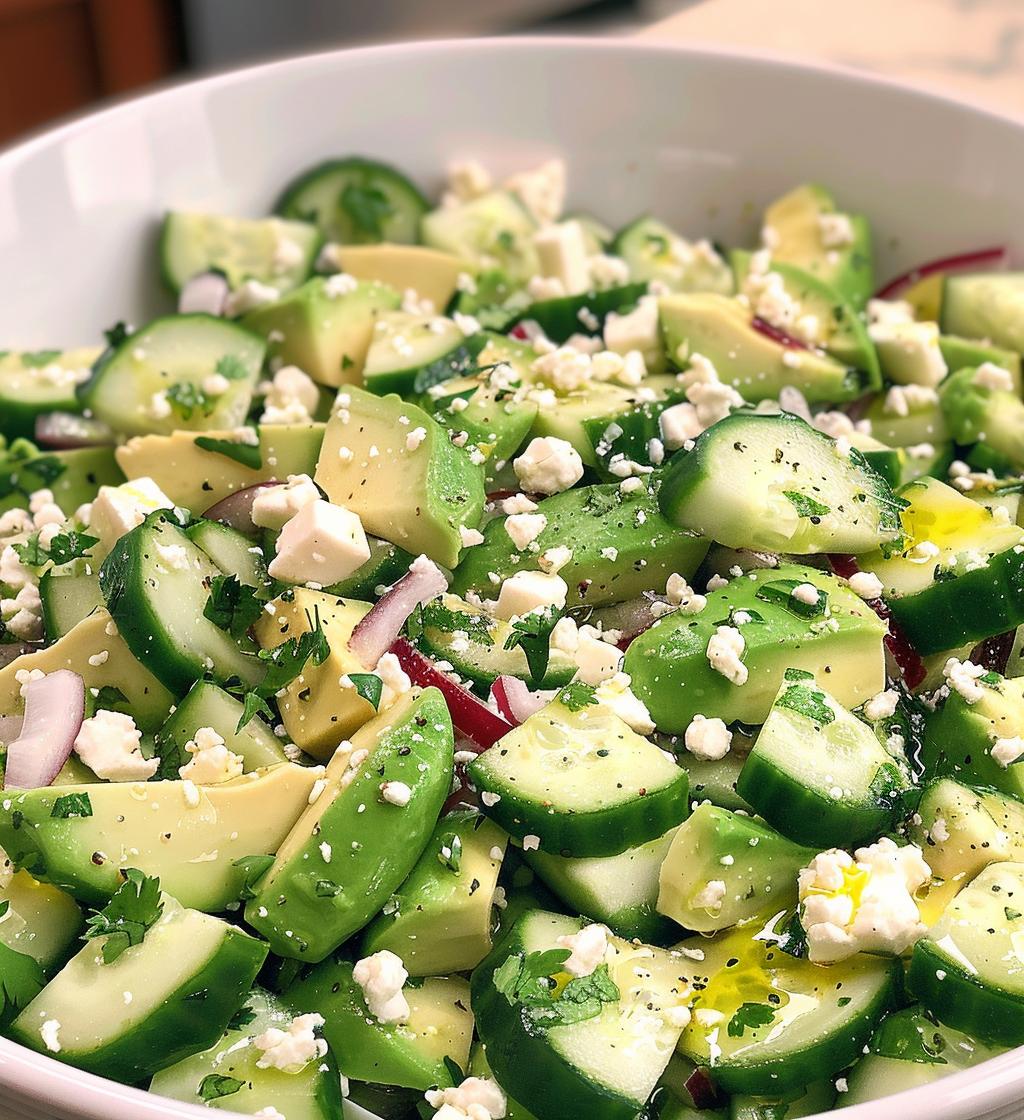 Cucumber Avocado Feta Salad - detail 1