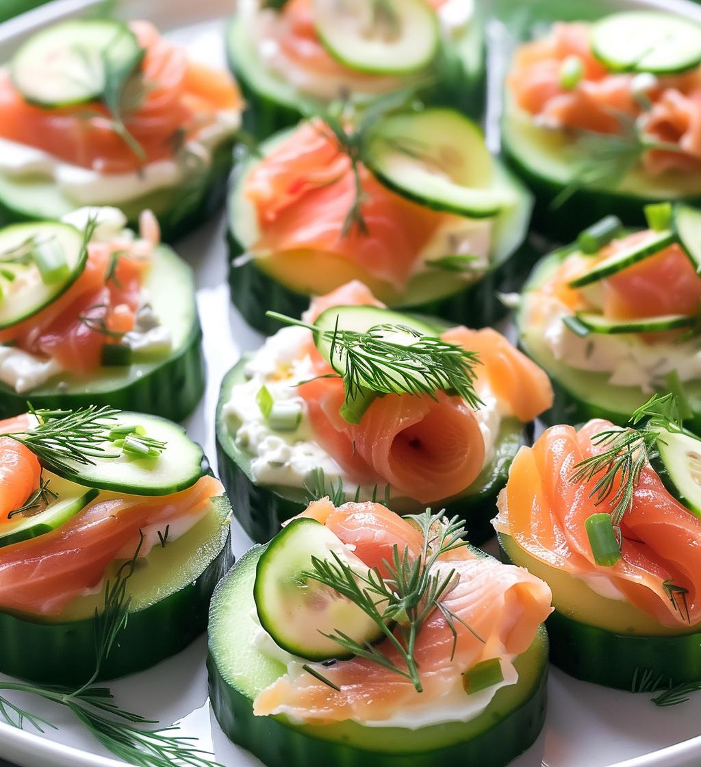 Cucumber Smoked Salmon Bites - detail 1
