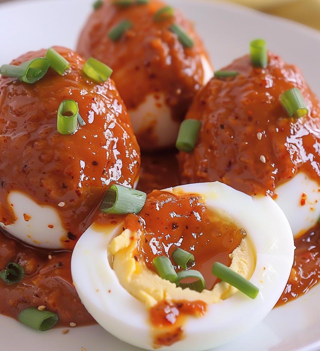 Gochujang Eggs - detail 1
