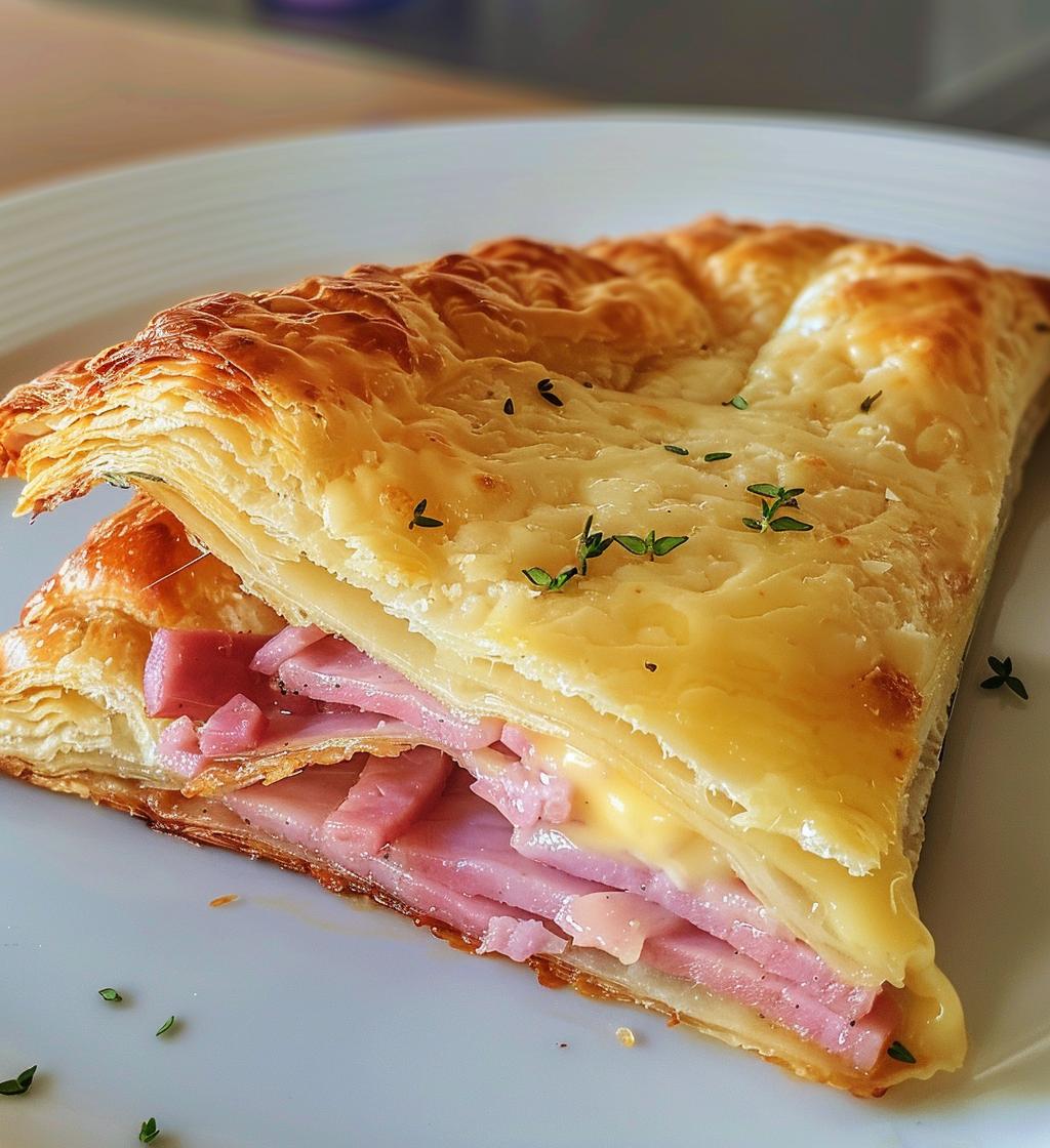 Ham and Cheese Puff Pastry - detail 1