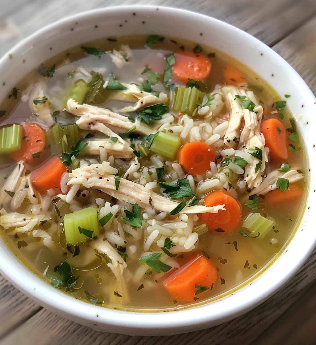 Herby Chicken Rice Soup - detail 1