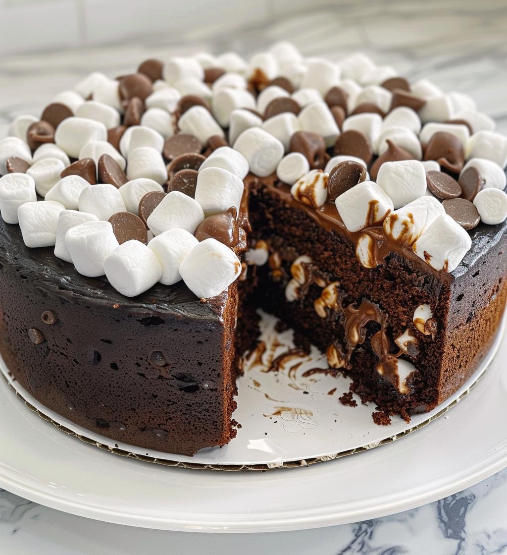 Hot Chocolate Poke Cake - detail 1