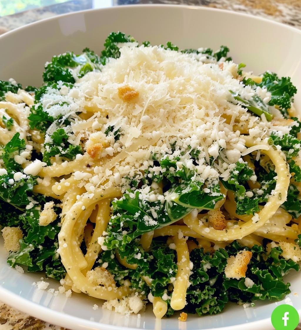 Kale Caesar Pasta Salad - detail 1