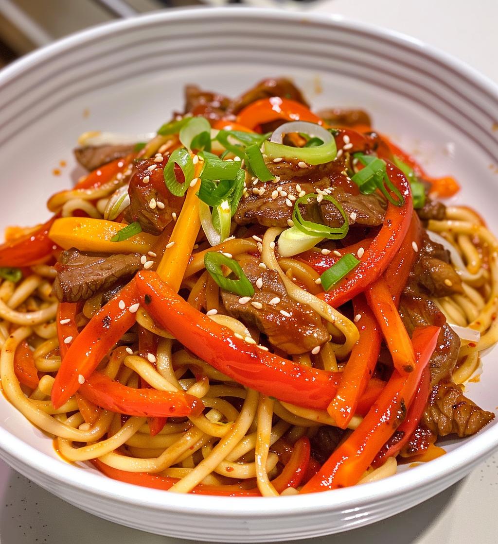 Korean Gochujang Beef Noodles - detail 1