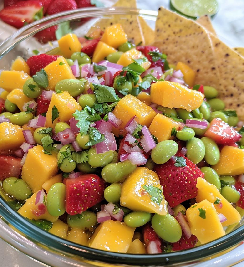 Mango Strawberry Edamame Salsa - detail 1
