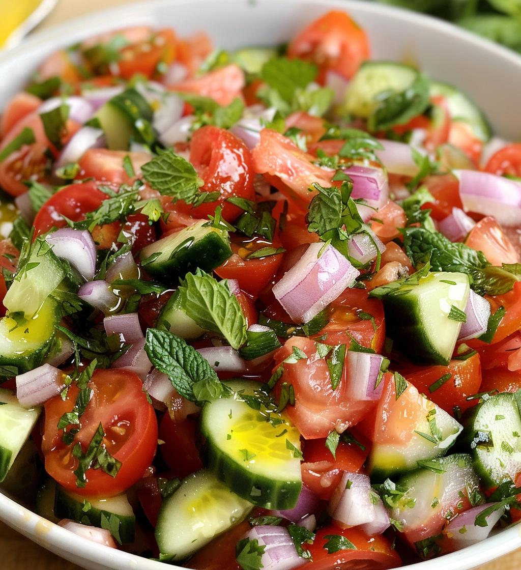 Persian Shirazi Salad - detail 1