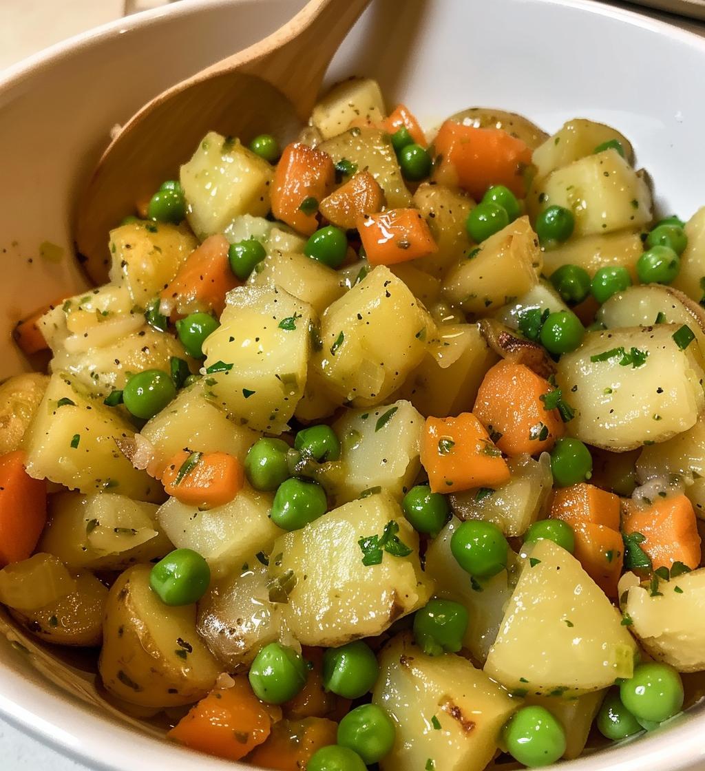 Potatoes Peas and Carrots - detail 1
