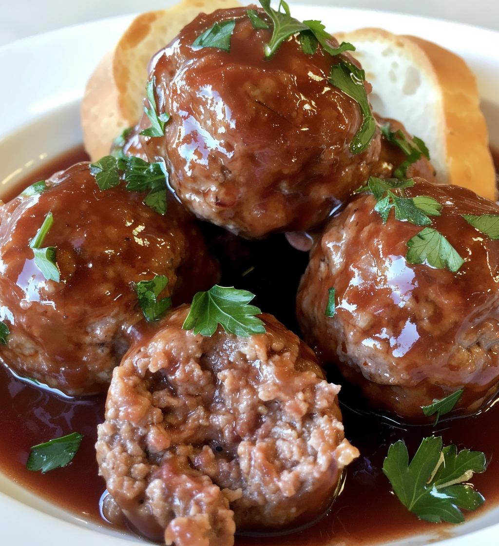 Red Wine Braised Meatballs - detail 1