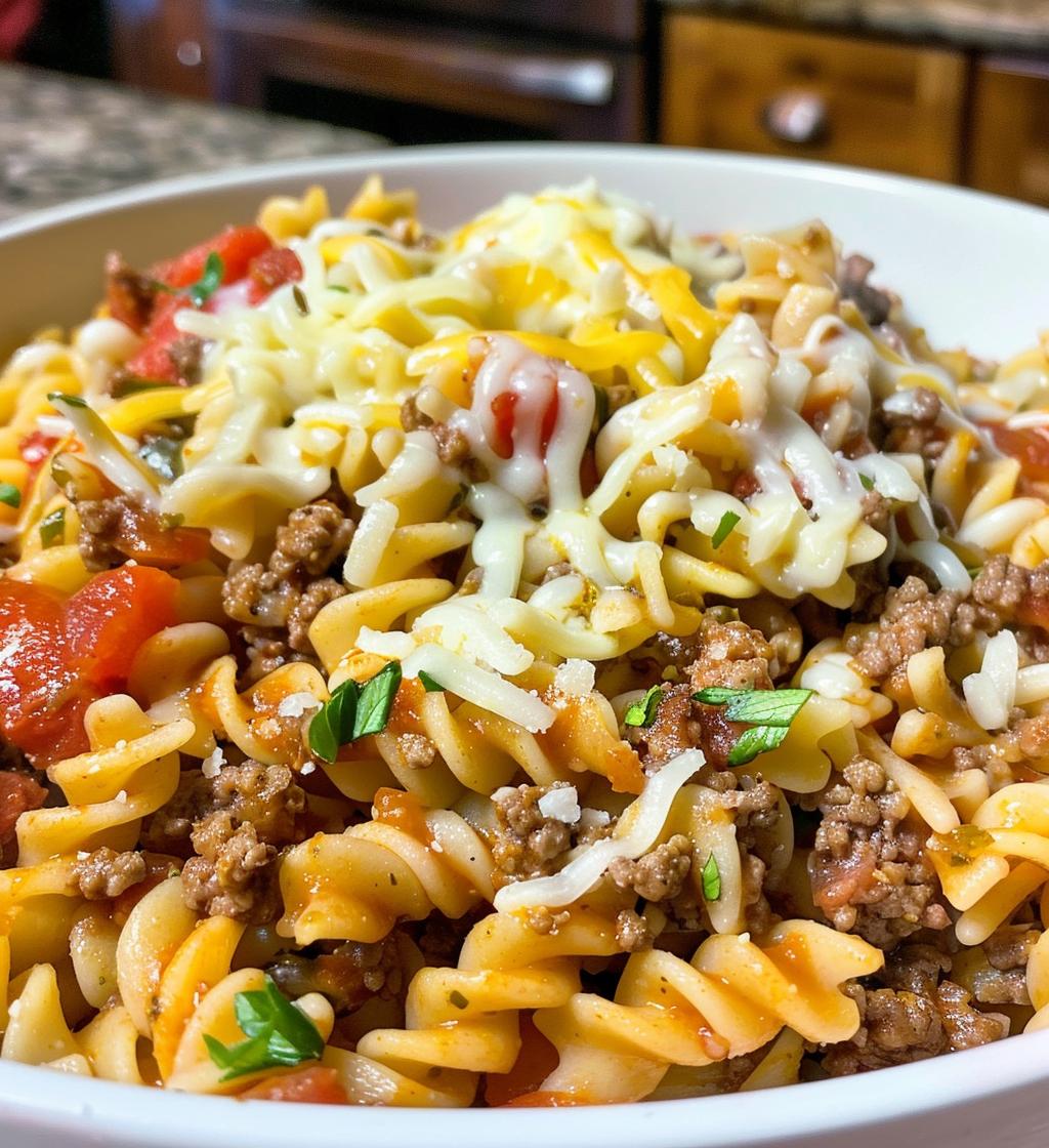Rotel Pasta with Ground Beef - detail 1