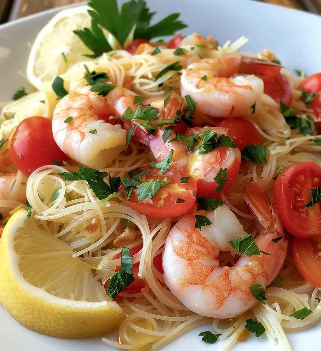 Shrimp Angel Hair Pasta - detail 1