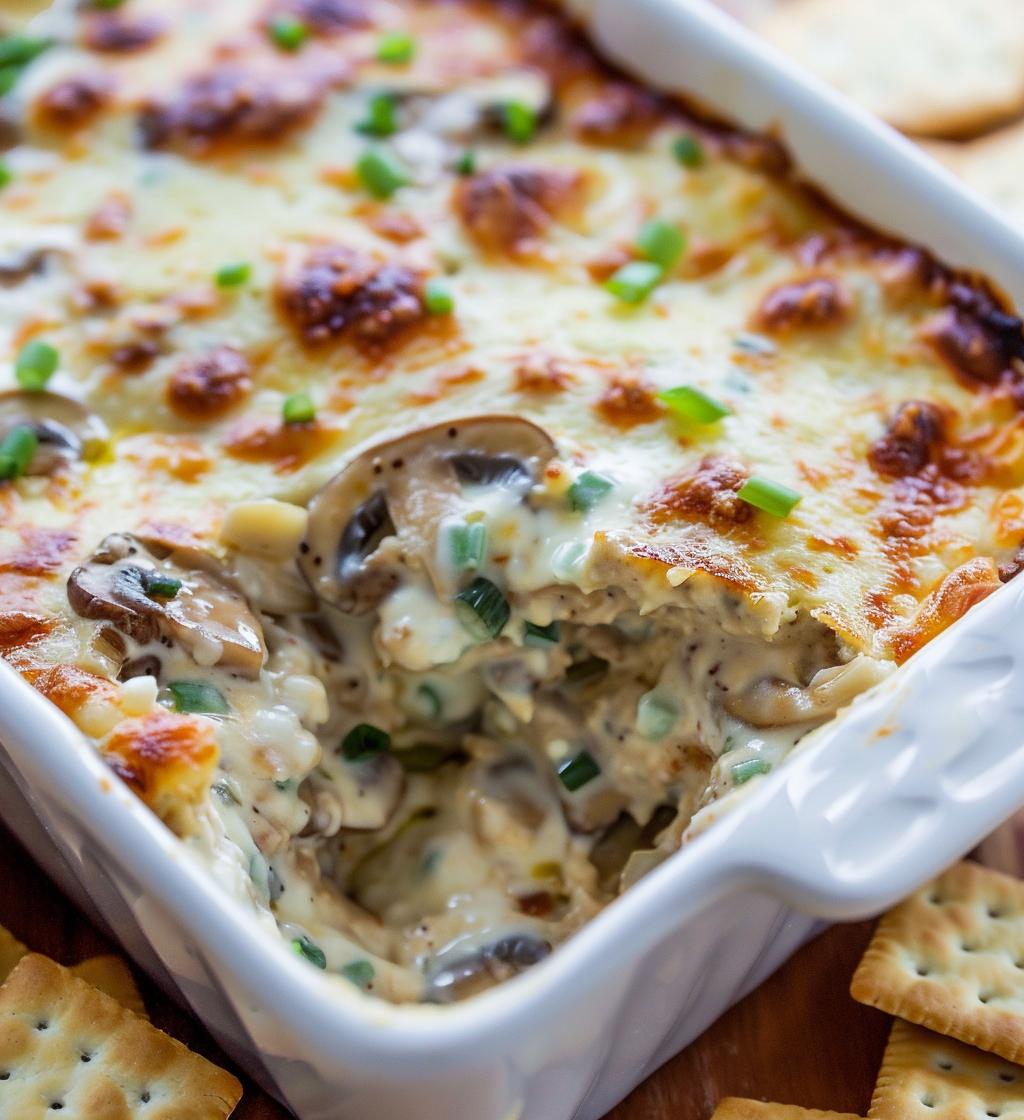 Stuffed Mushroom Dip - detail 1