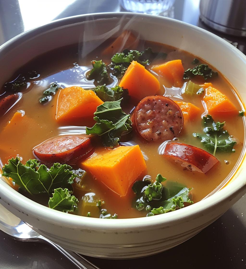 Sweet Potato Sausage Soup - detail 1