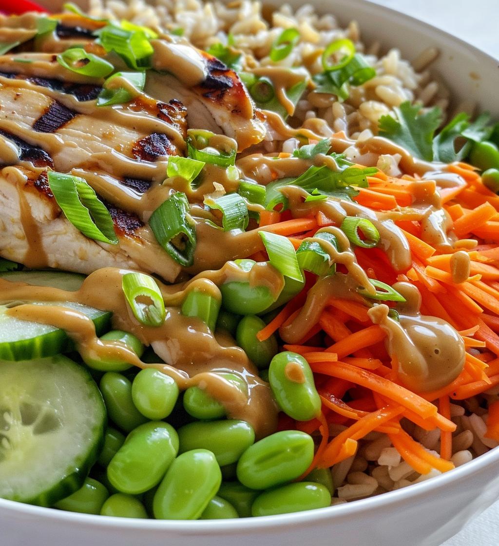 Thai Peanut Chicken Buddha Bowl - detail 1