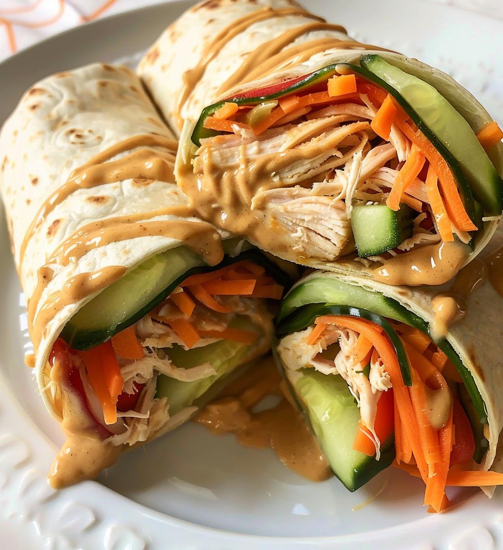 Thai Peanut Chicken Wraps - detail 1